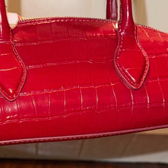 Mango Red Crocodile-Embossed Mini Bag - Picture 8 of 8